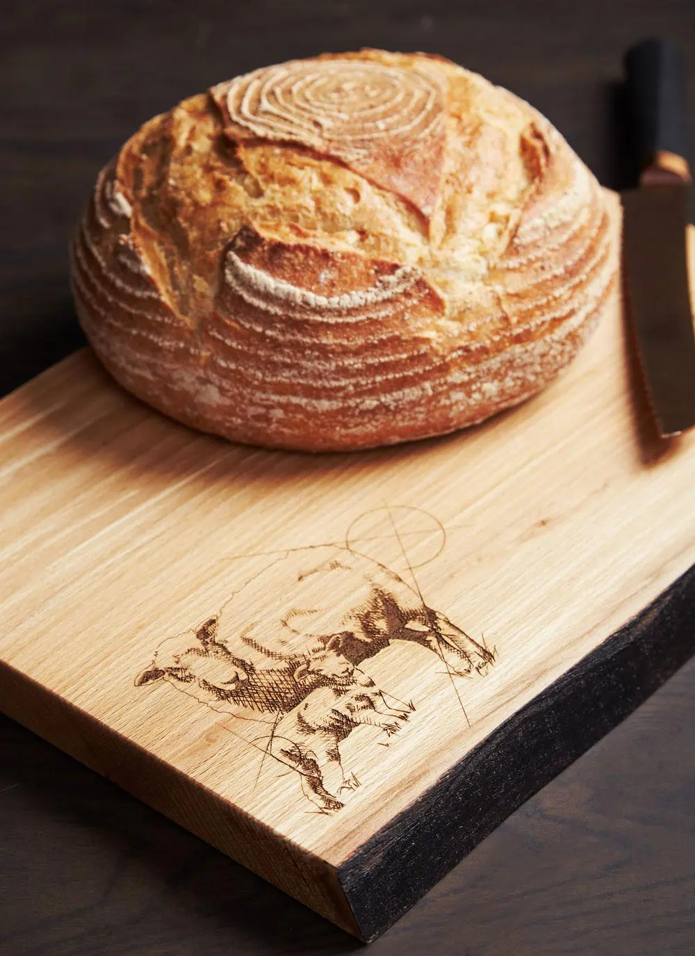 Sheep Waned Edge Chopping Board