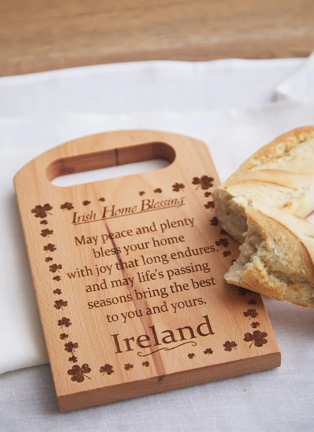 Small Irish Beech Chopping Board With Home Blessing