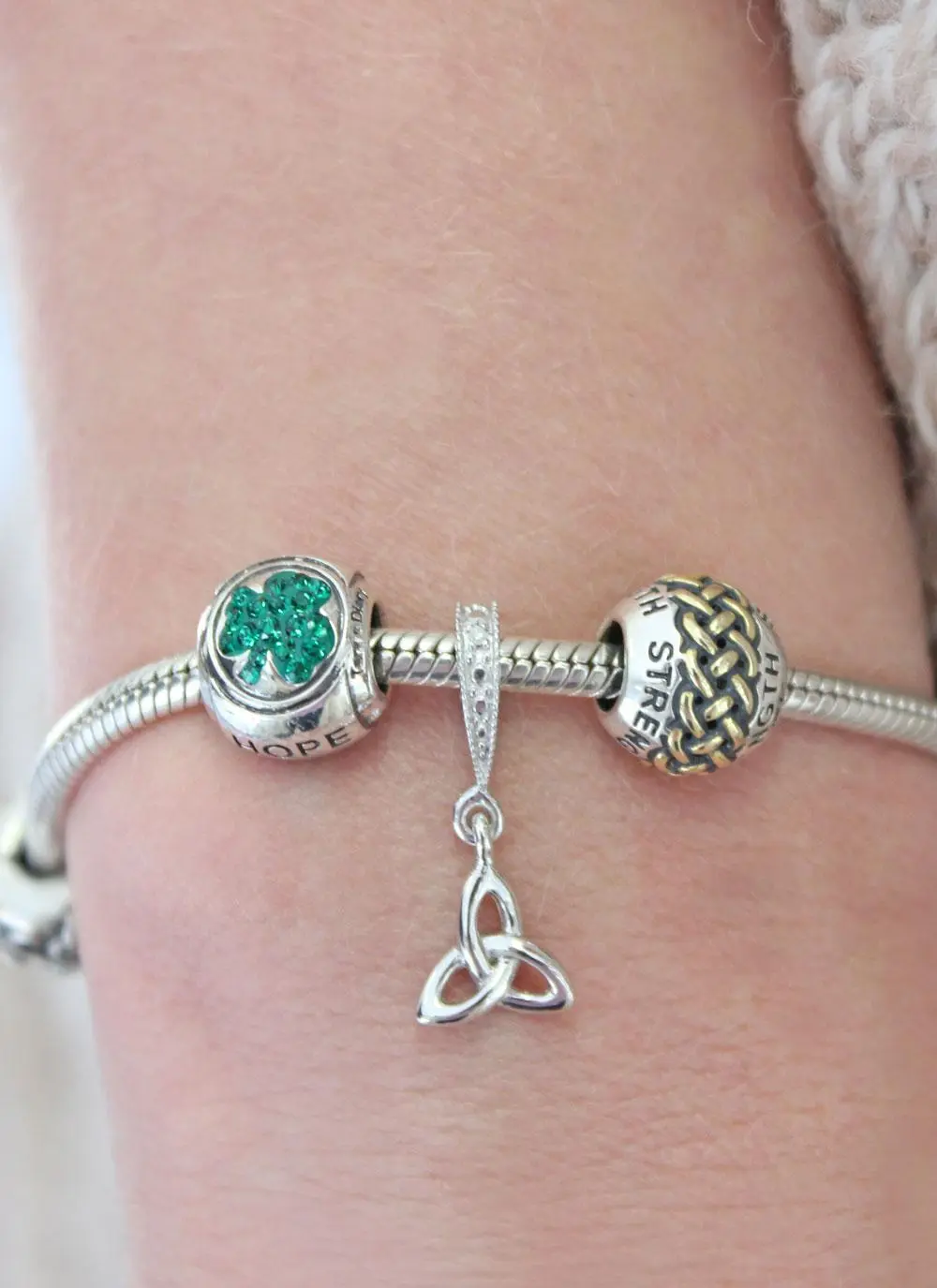 Sterling Silver & 14K Gold Strength Bead