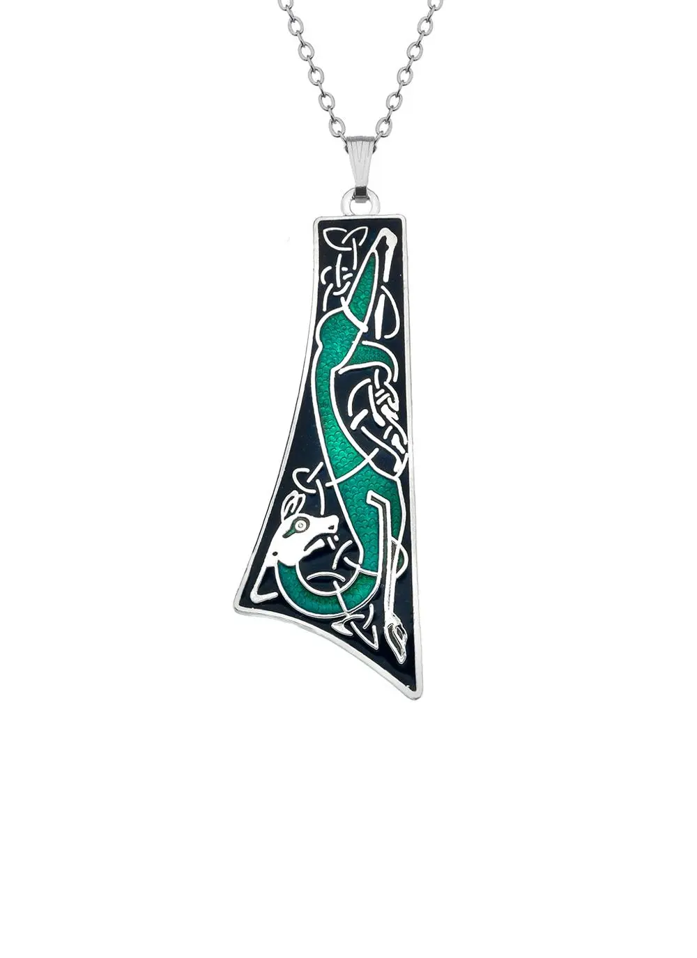 Celtic Dog Enamel Pendant