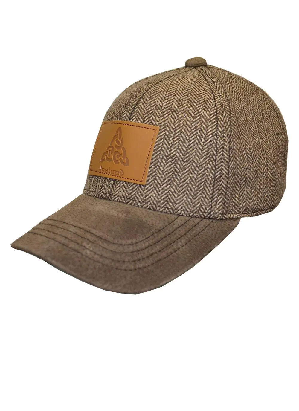 Men's Brown Tweed Celtic Knot Baseball Cap
