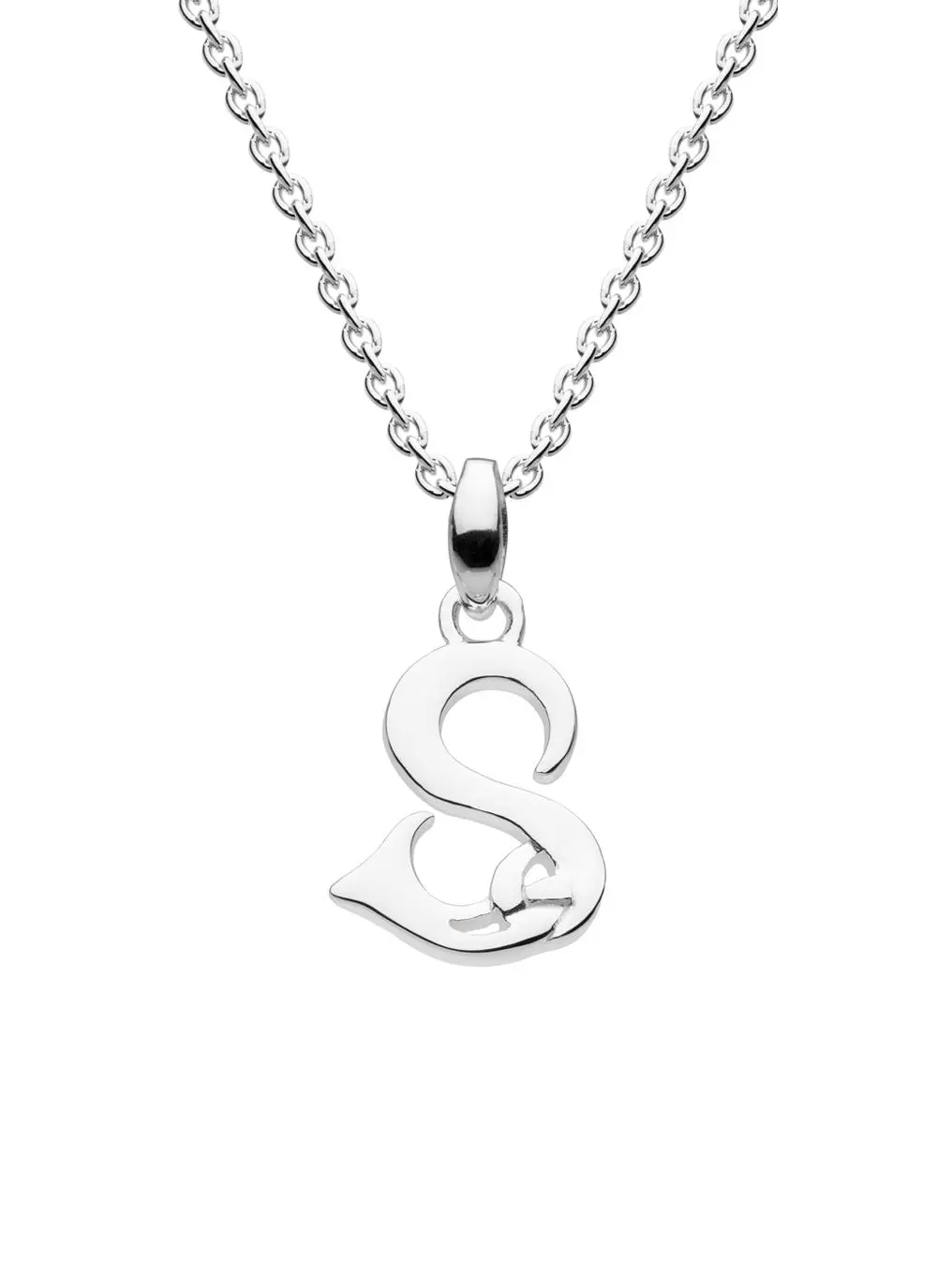 Sterling Silver Celtic Knot Initial Pendant - S