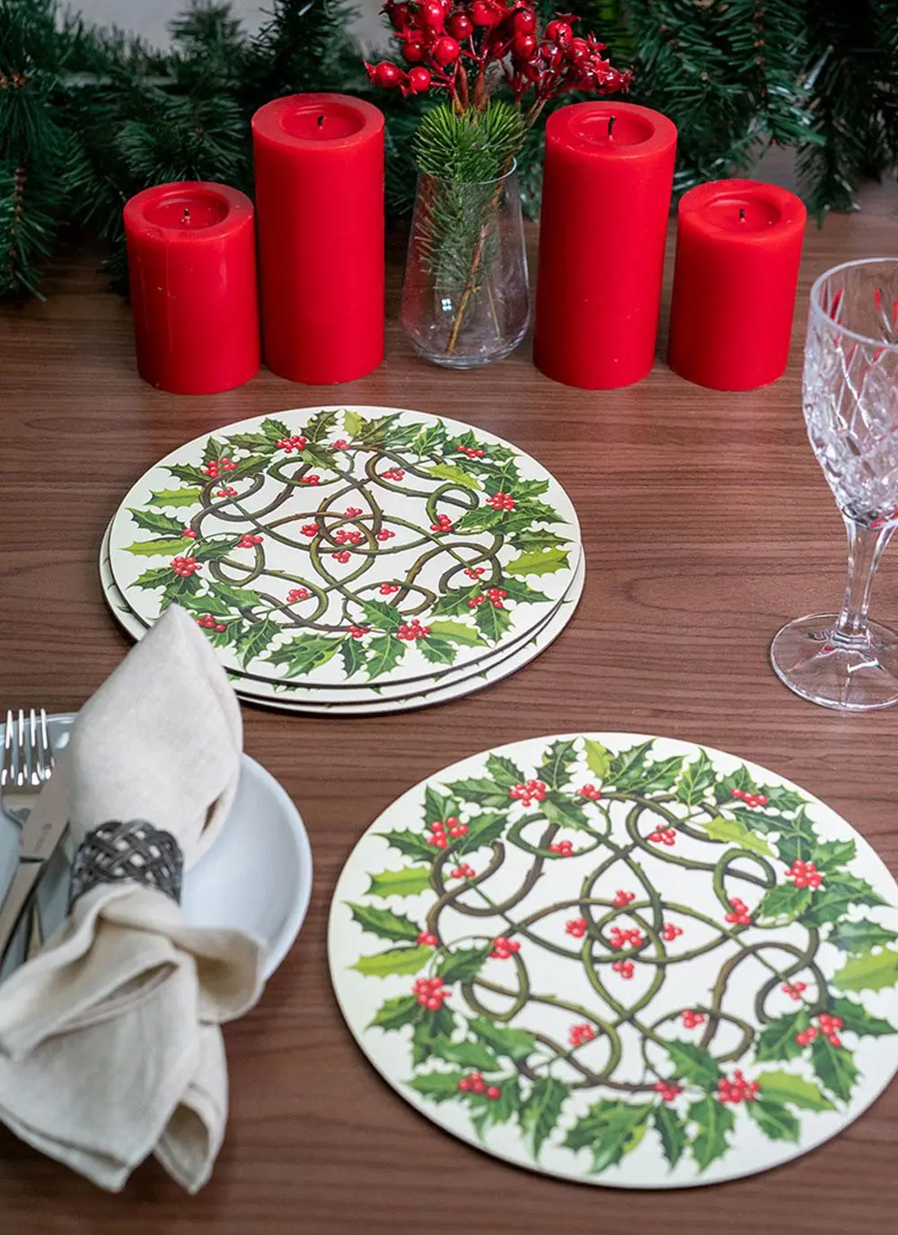 Celtic Christmas Knot Placemats Set of 4