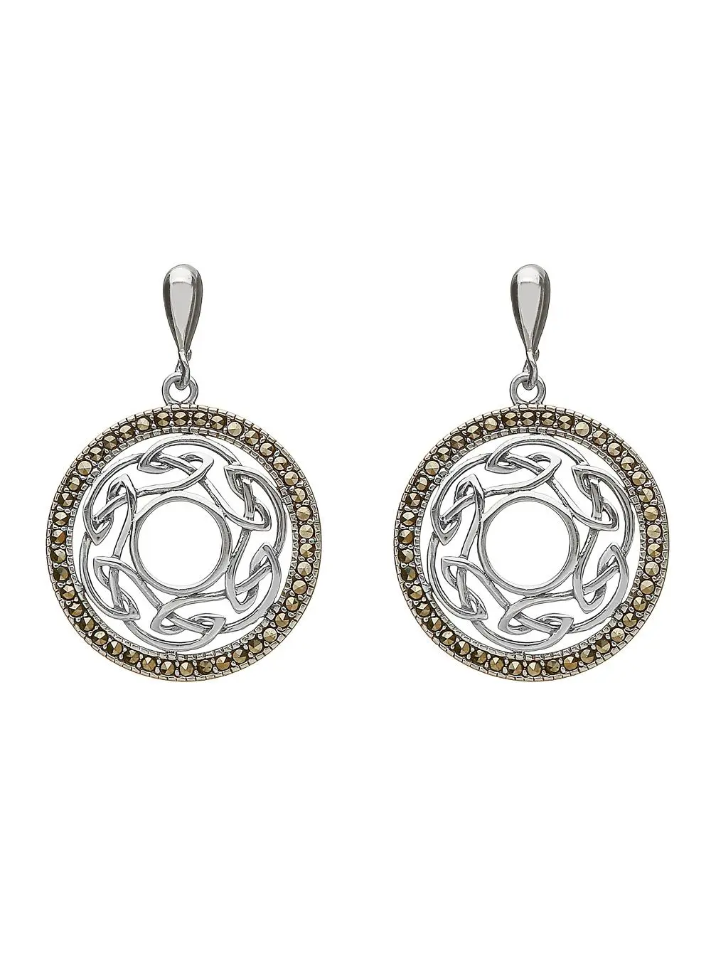 Celtic Knotwork Marcasite Earrings