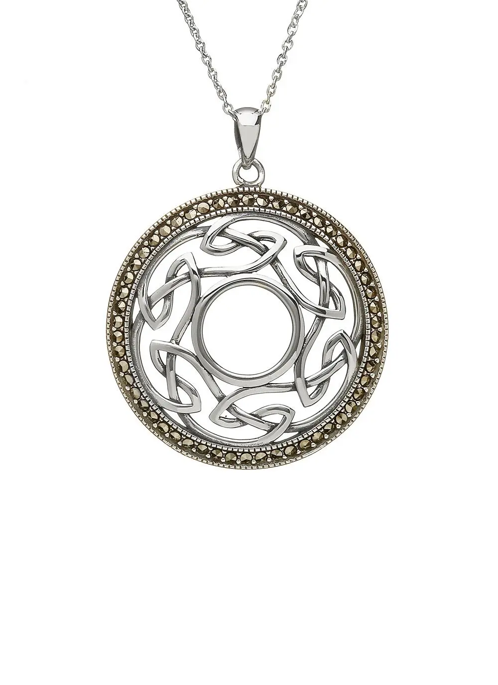 Celtic Knotwork Marcasite Pendant