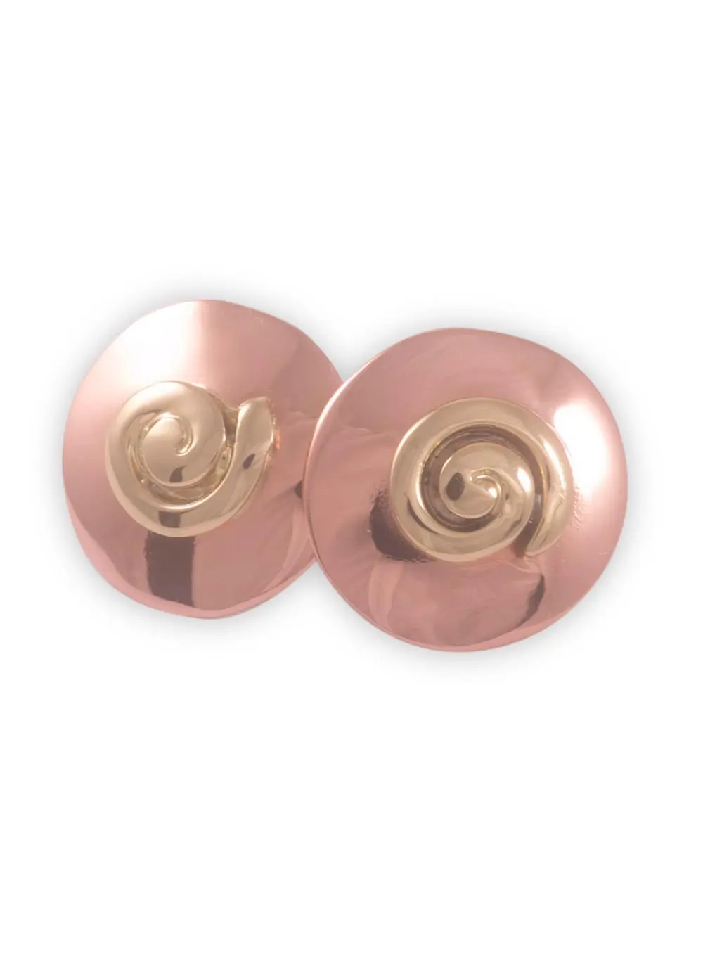 Celtic Spiral Copper & Brass Stud Earrings
