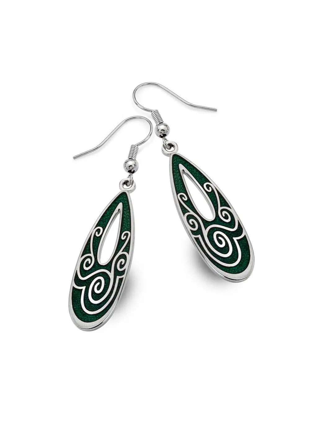 Celtic Spiral Drop Earrings
