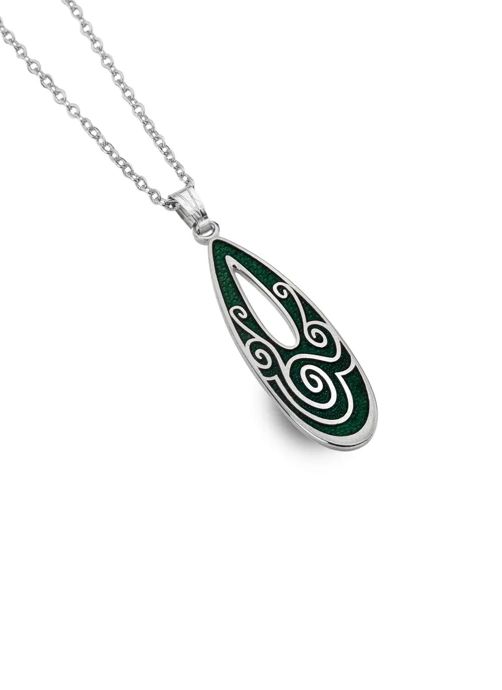 Celtic Spiral Oval Pendant