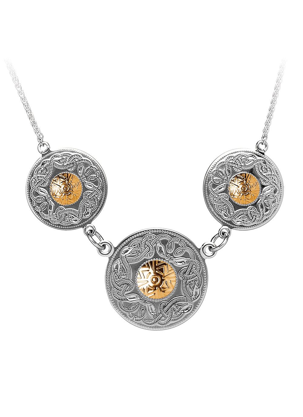 Celtic Warrior Triple Disc Pendant with 