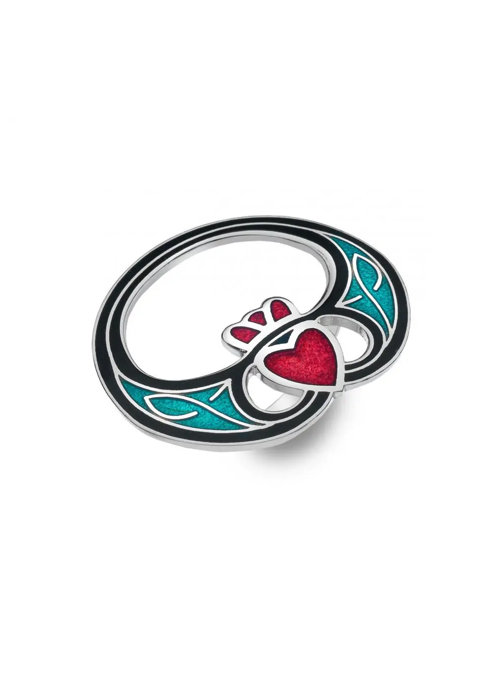 Enamel Claddagh Scarf Ring