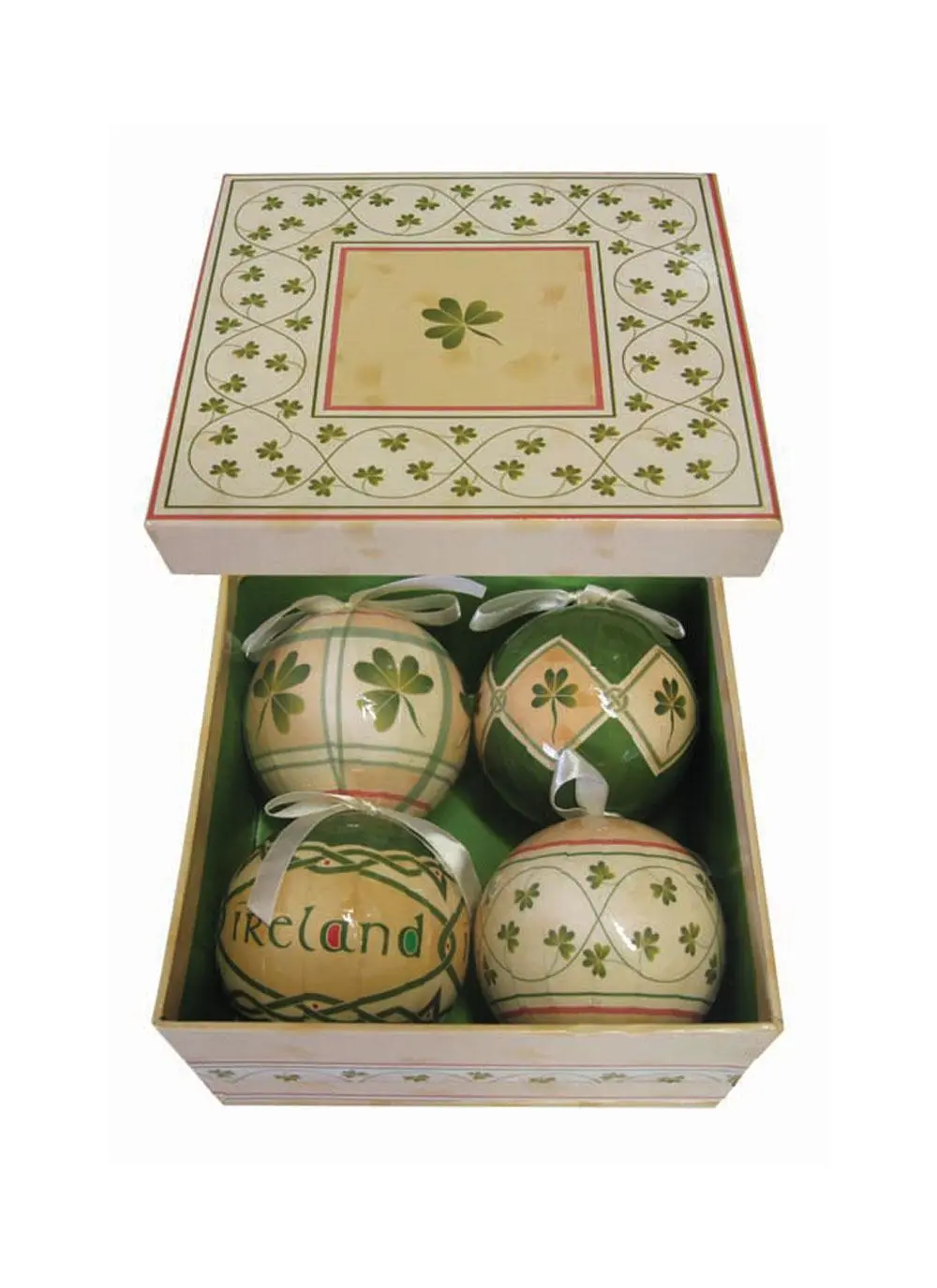Irish Shamrock Bauble Set