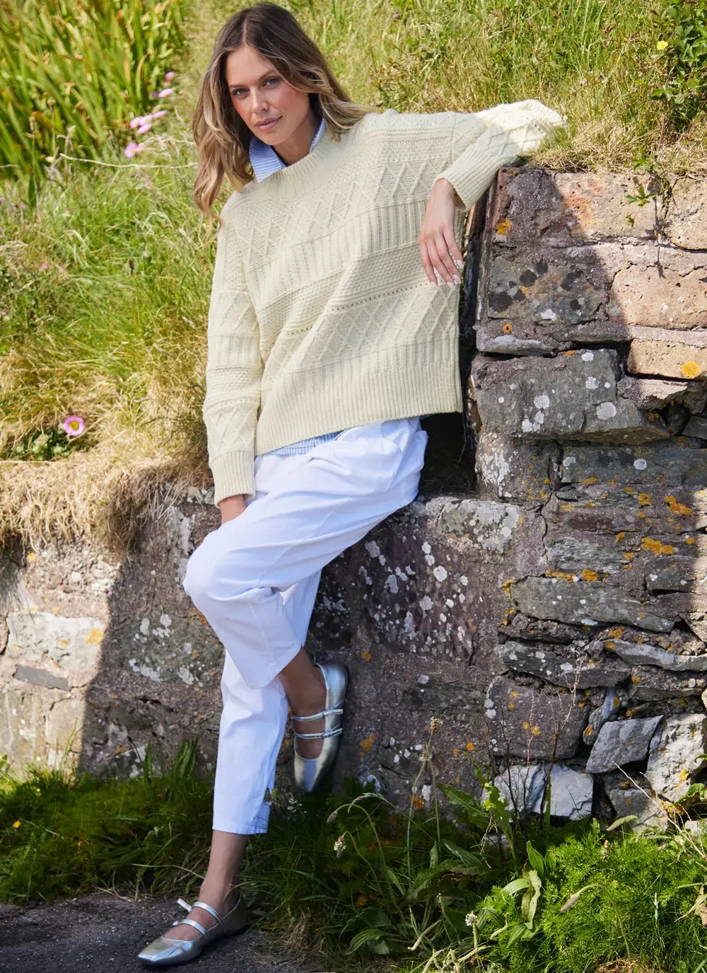 Clara Supersoft Merino Horizontal Crew Neck 