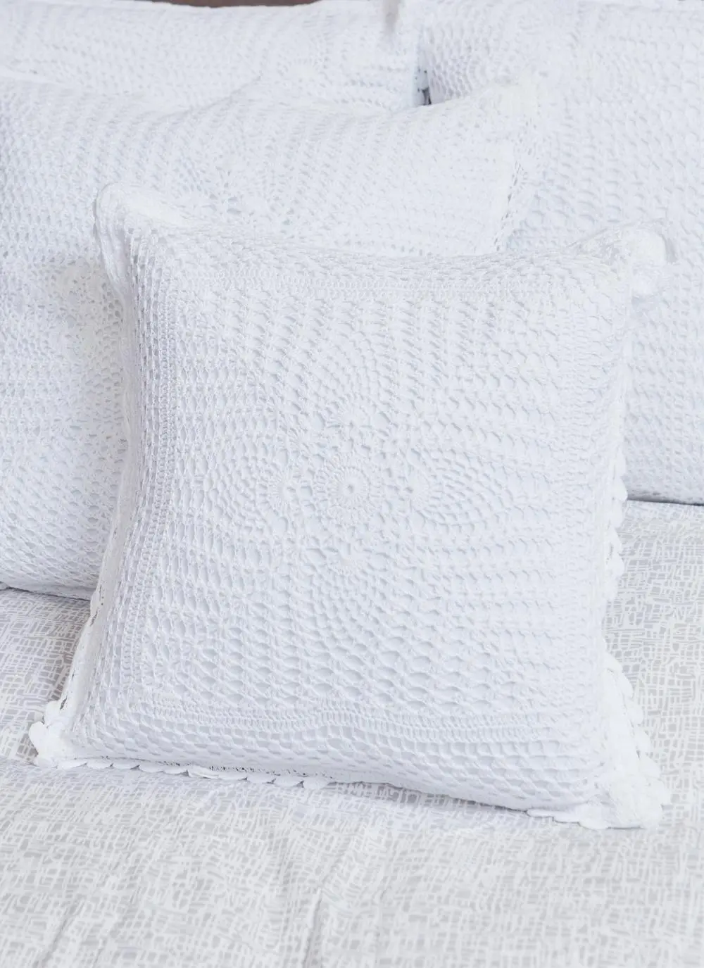 Clover Crochet Cushion Cover Set of 2
