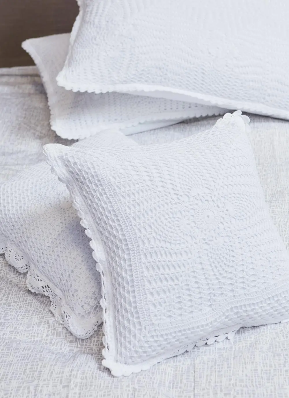 Clover Crochet Cushion Cover Set of 2