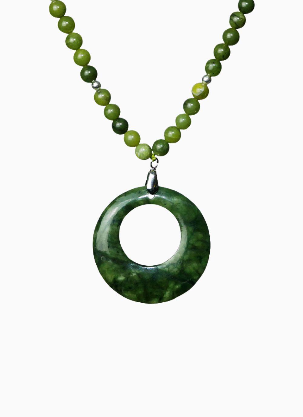 Connemara Marble Luck Stone Beaded Pendant 