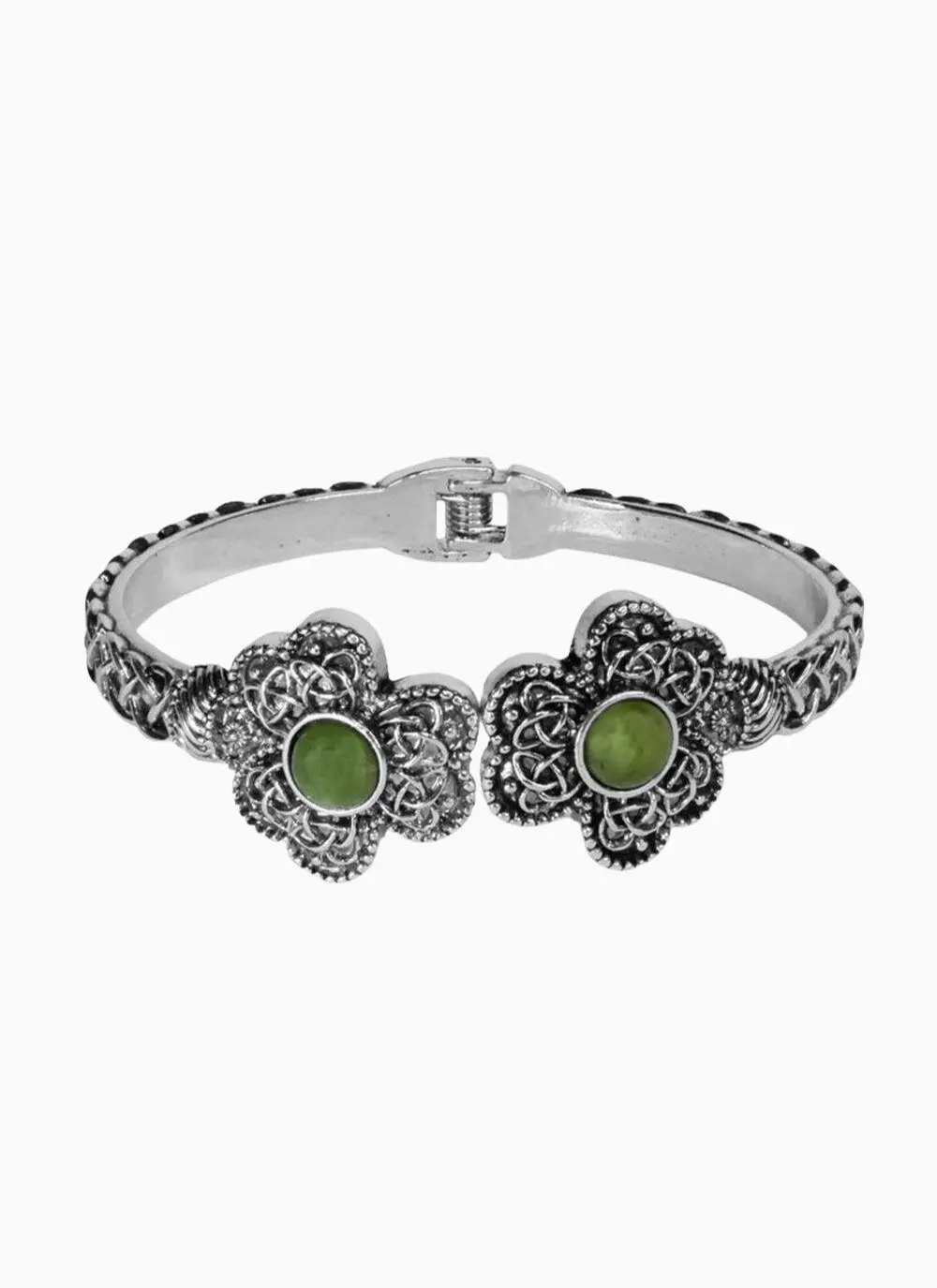 Connemara Marble Shamrock Torc Bangle