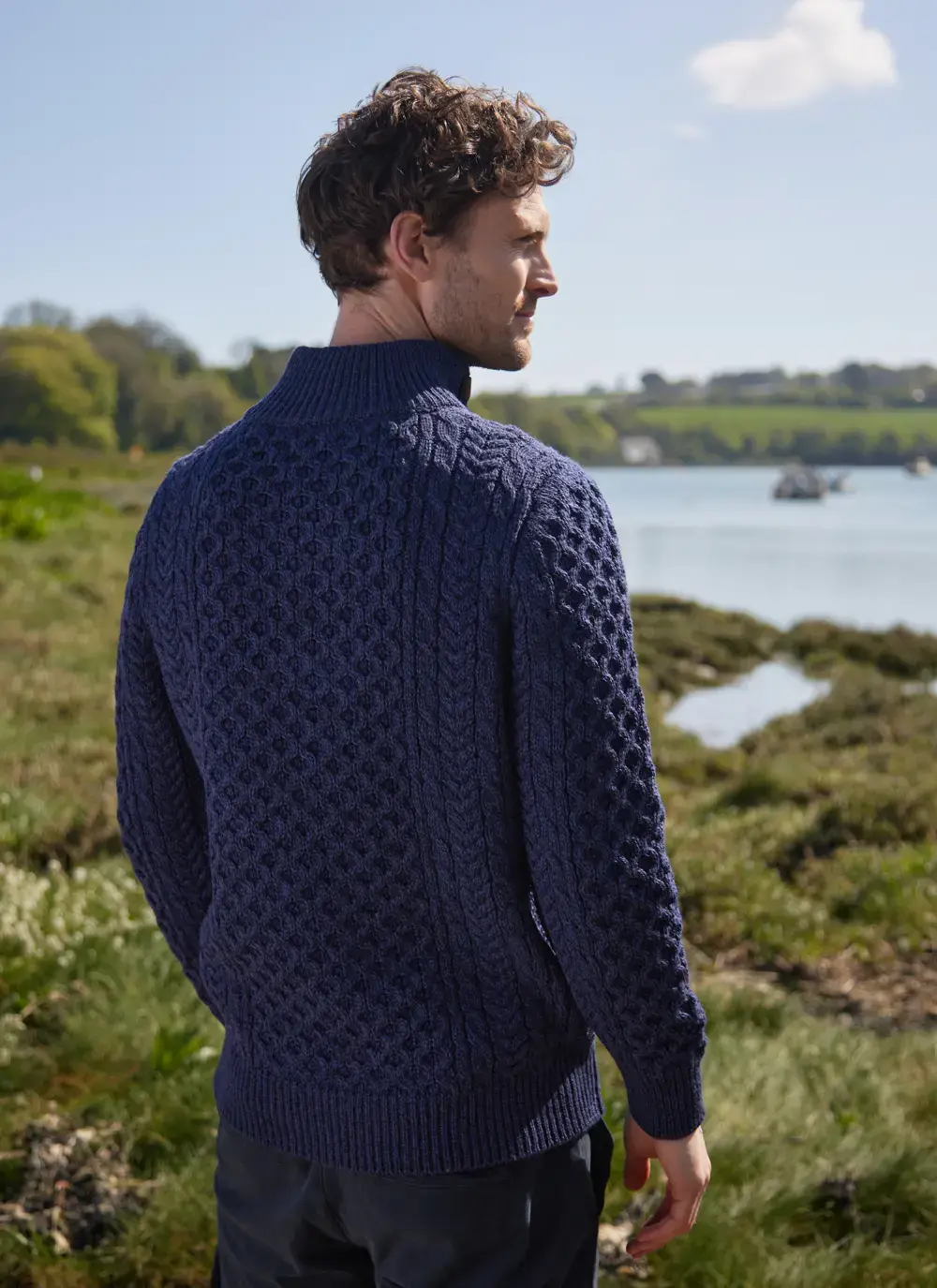 Cormac Toggle Neck Aran Sweater