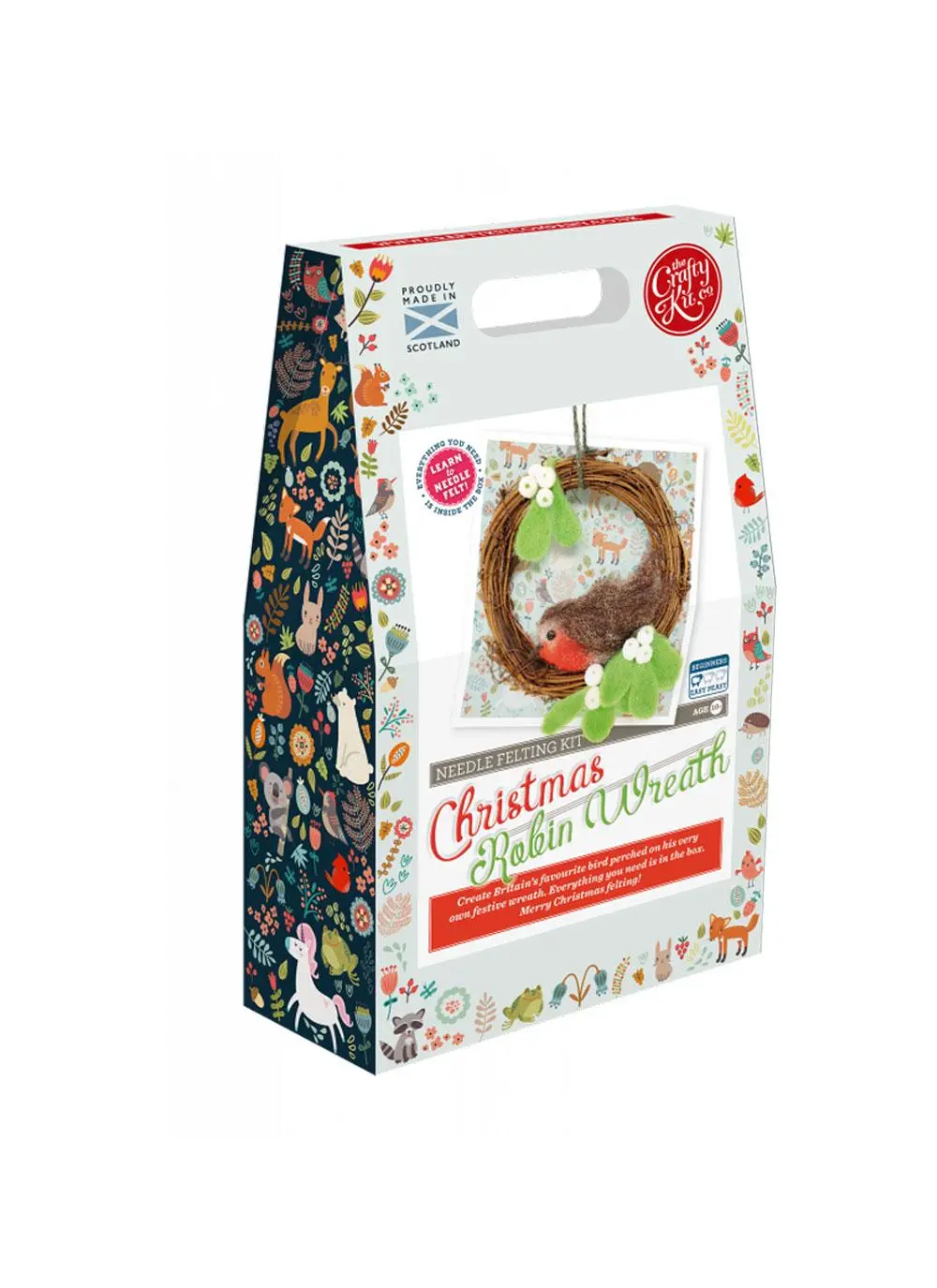 Christmas Robin Wreath Needle Felting Kit