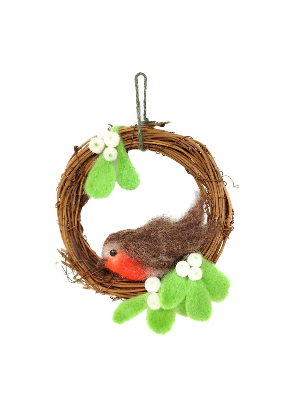 Christmas Robin Wreath Needle Felting Kit