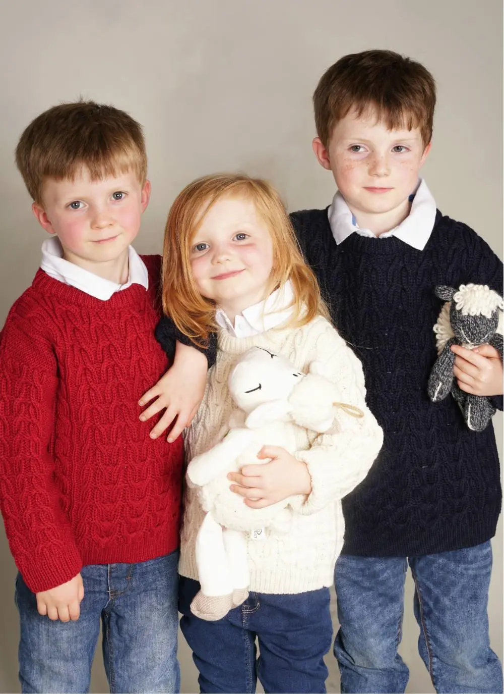 Kids Crew Neck Aran Sweater