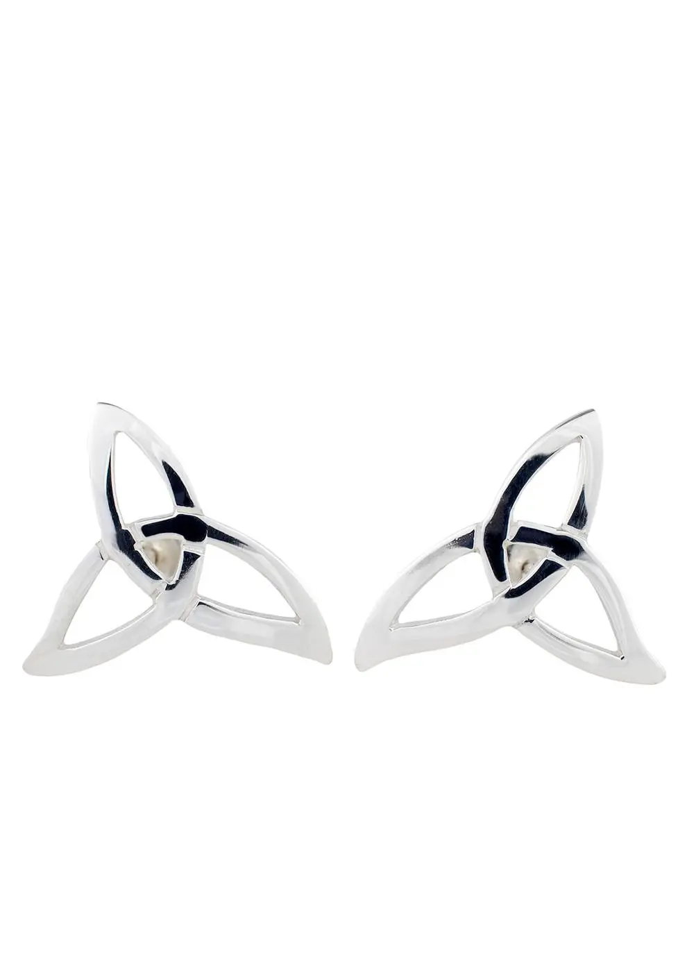 Sterling Silver Trinity Knot Stud Earrings