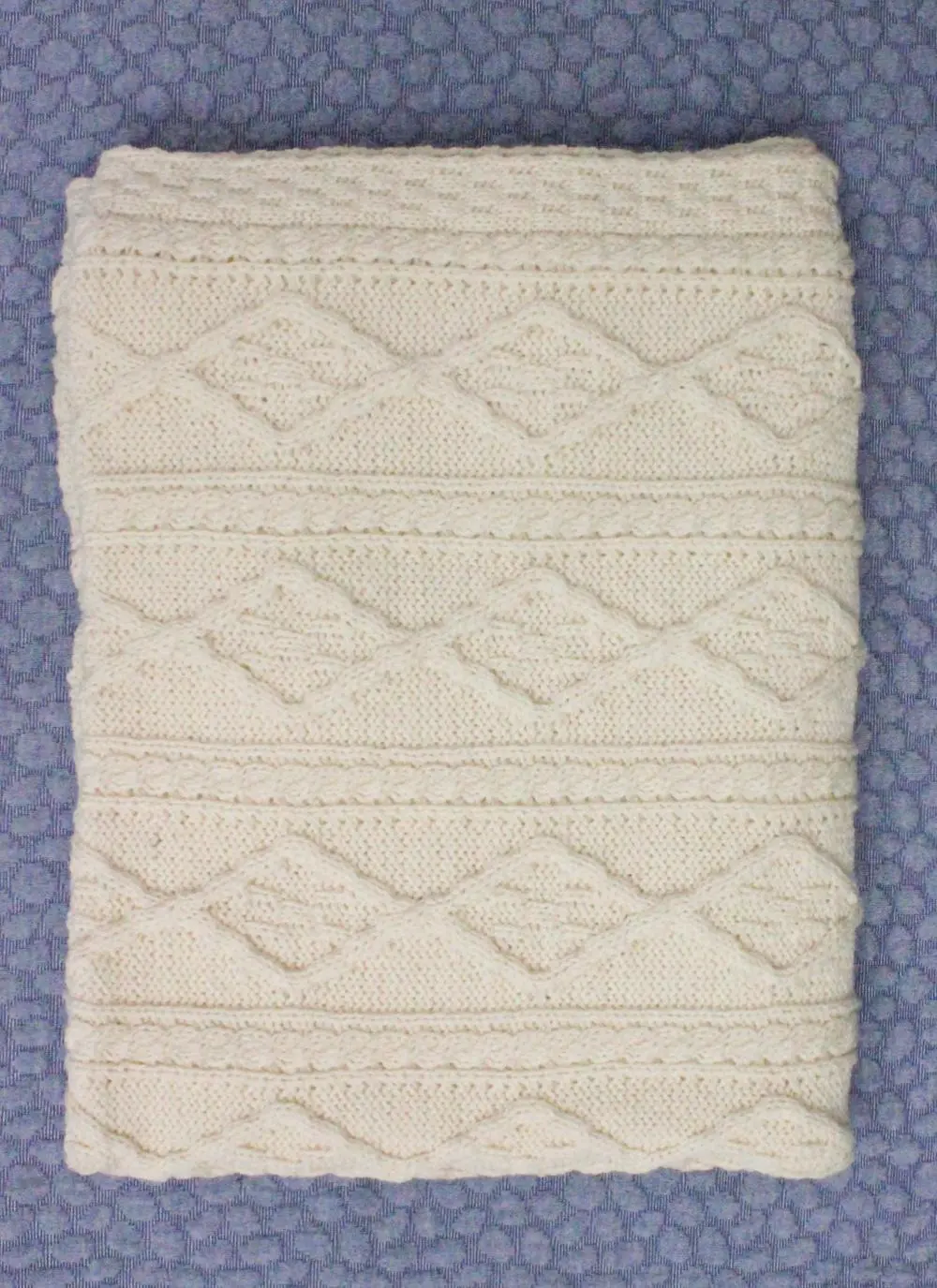 Diamond Stitch Aran Throw 