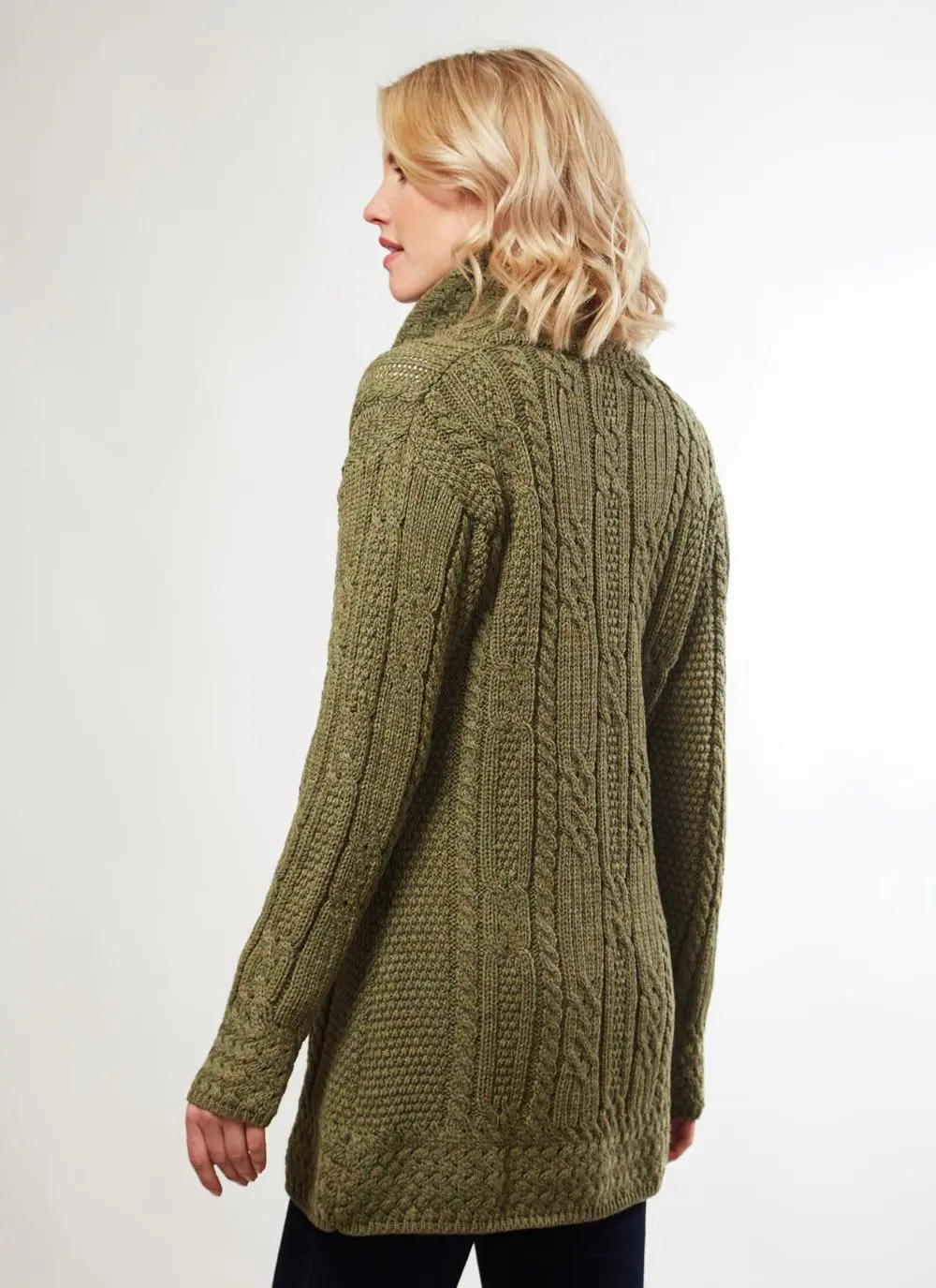 Double Collar Zip Cardigan