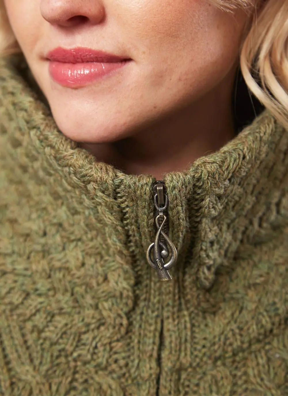 Double Collar Zip Cardigan