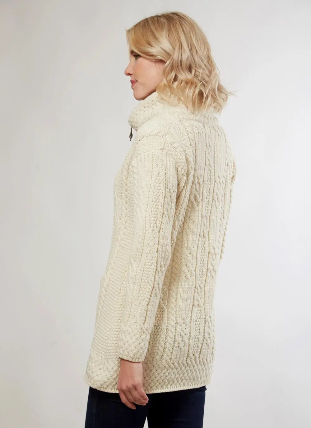 Double Collar Zip Cardigan