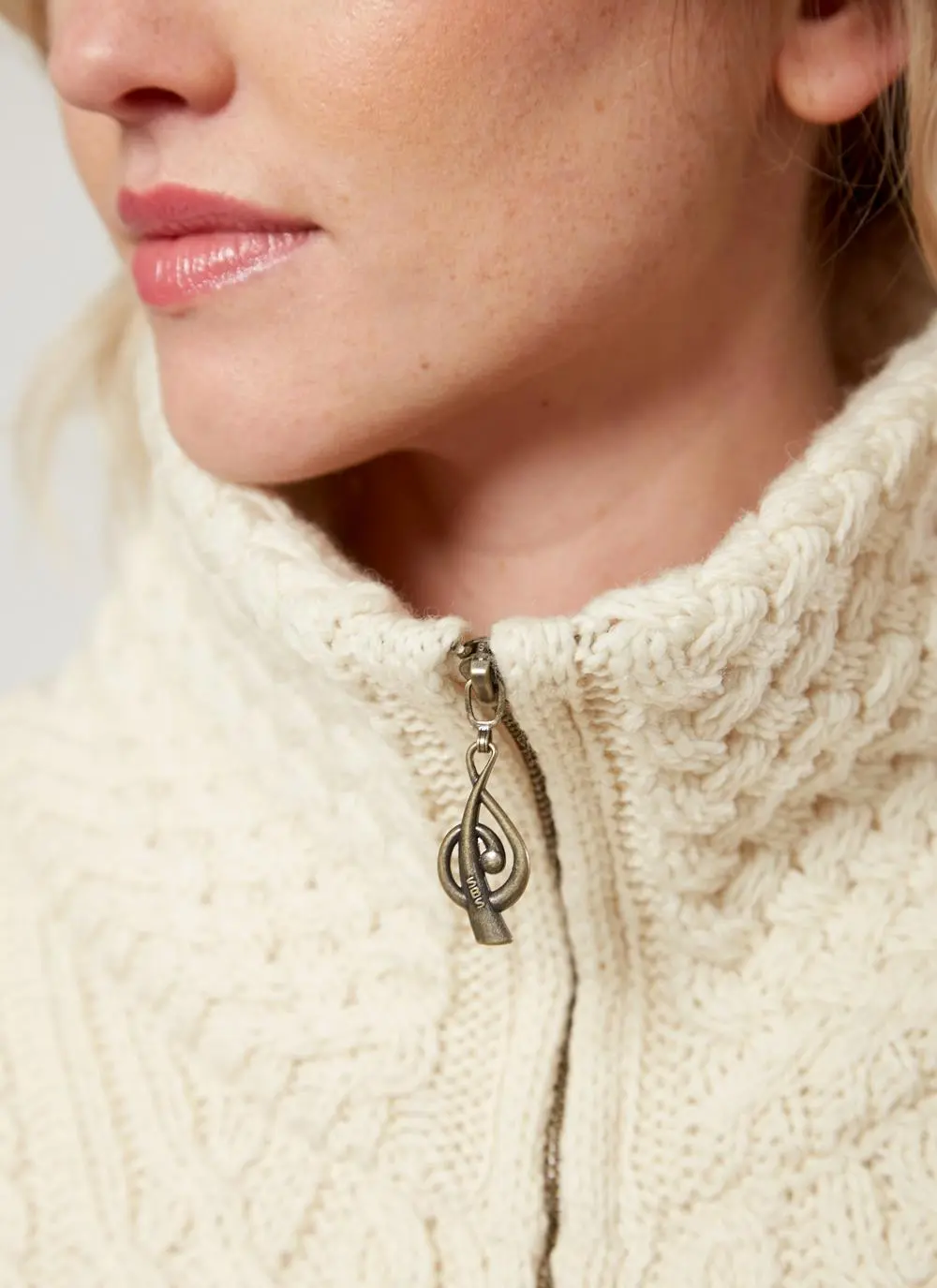 Double Collar Zip Cardigan
