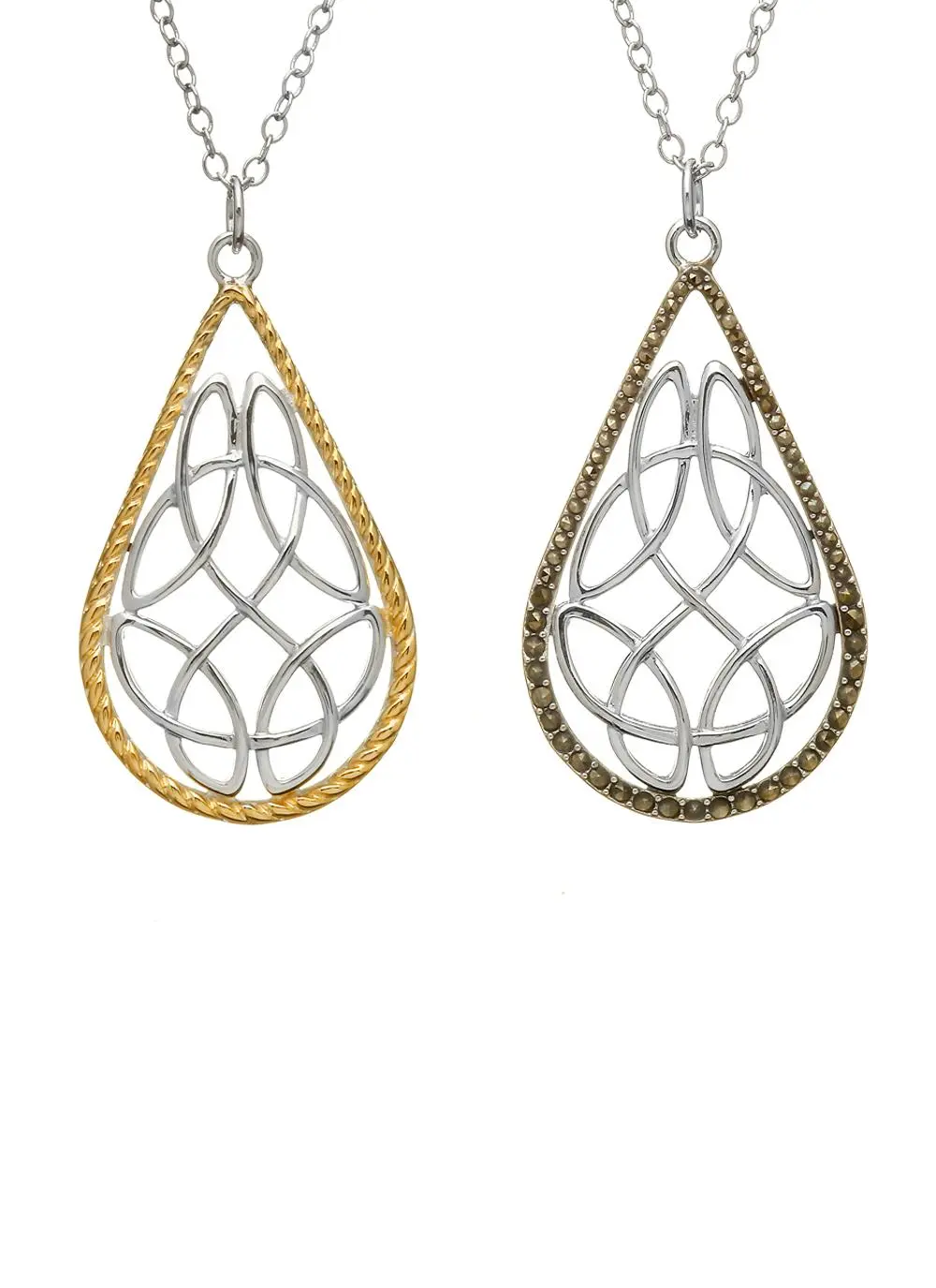 Double-sided Marcasite Celtic Knot Pendant