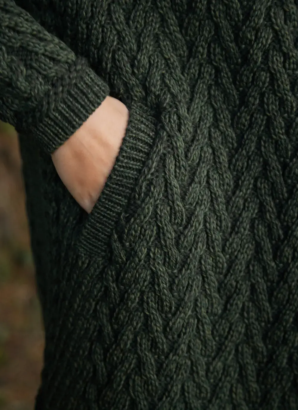 Eimear Aran Cable Knit Hooded Cardigan