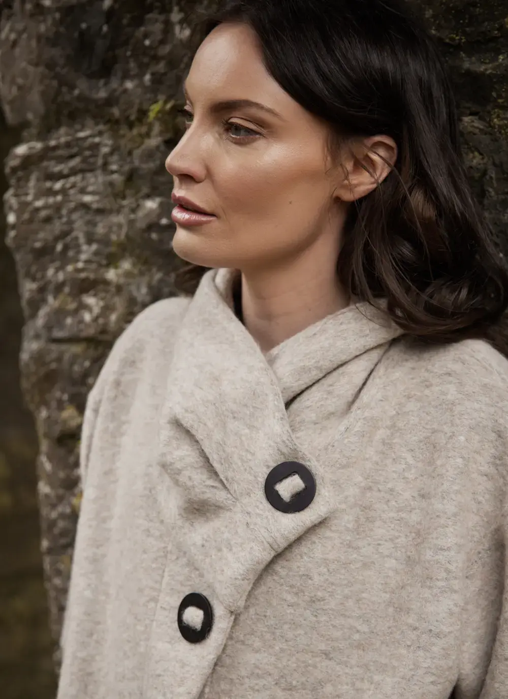 Ellie Side Button Collar Coatigan