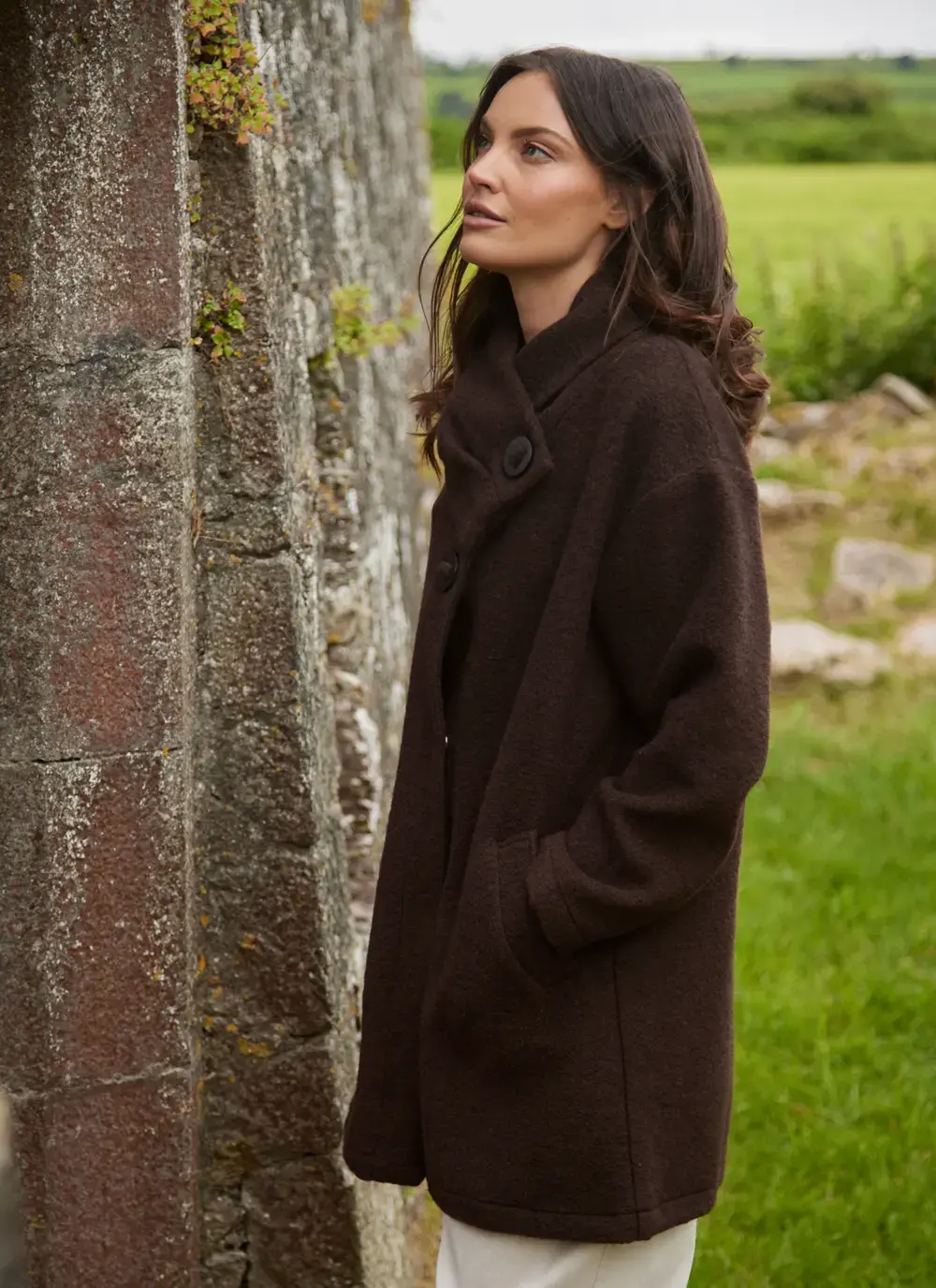 Ellie Side Button Collar Coatigan