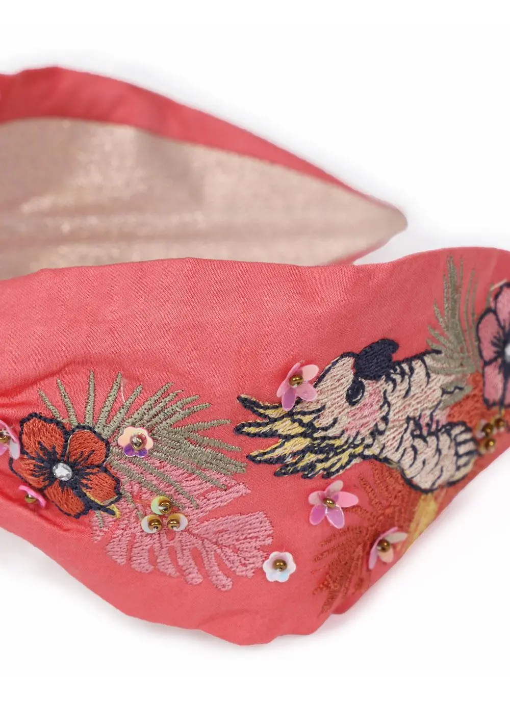 Embroidered Cockatoo Headband