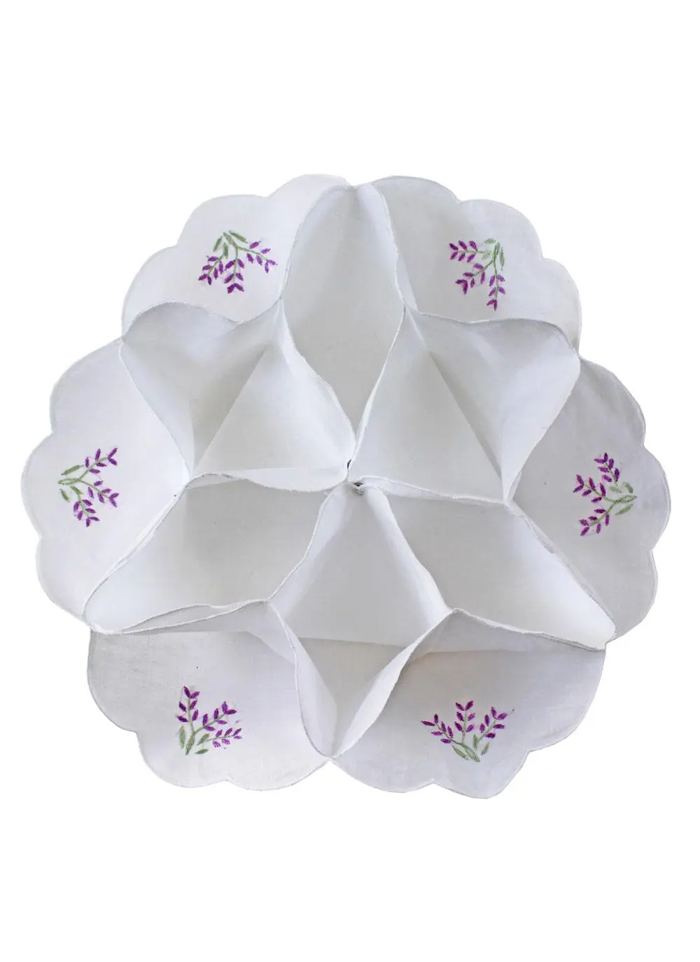 Lavender Embroidered Bread Roll Holder