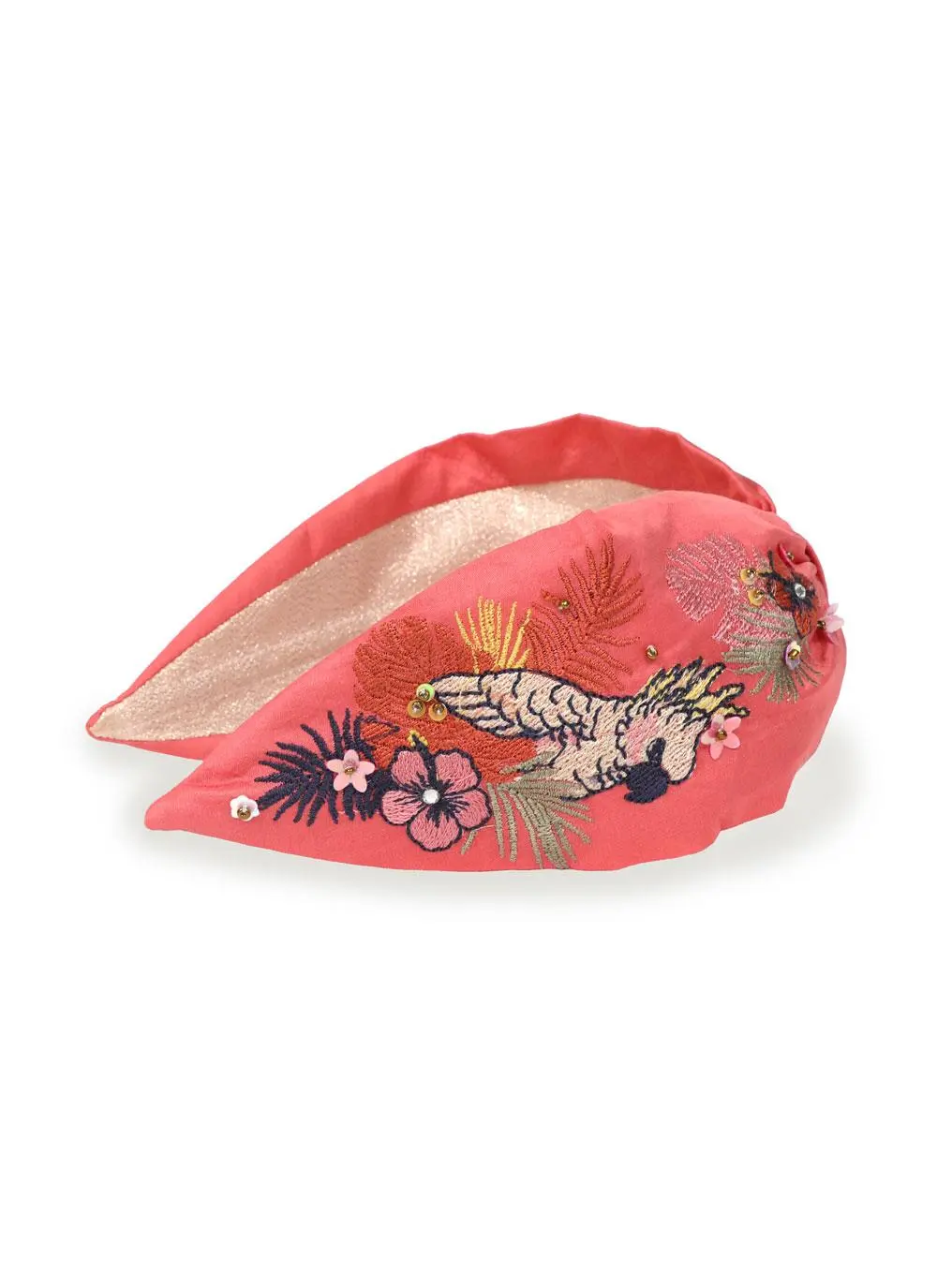 Embroidered Cockatoo Headband