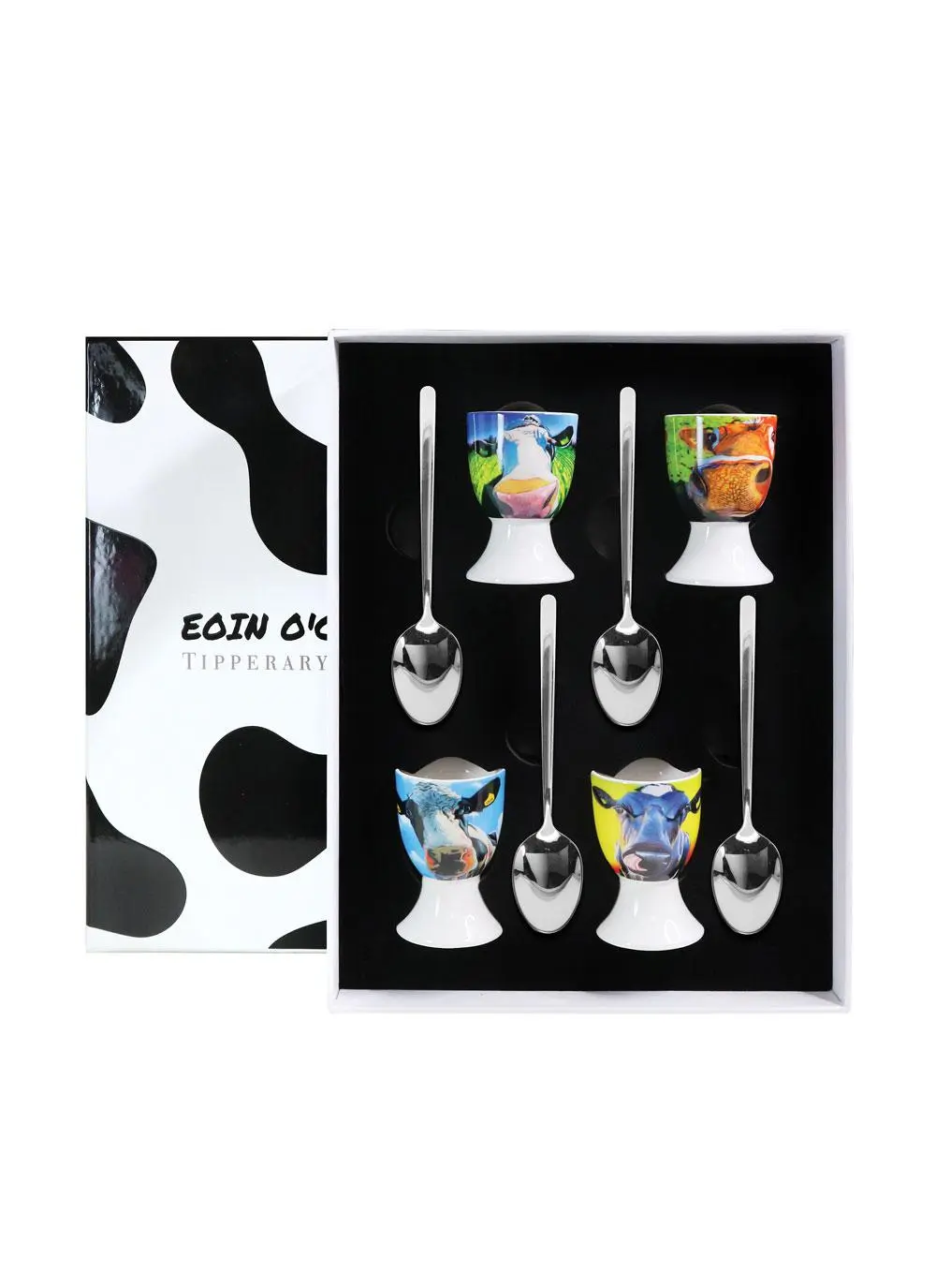 Eoin O'Connor Egg Cup & Spoon Set of 4