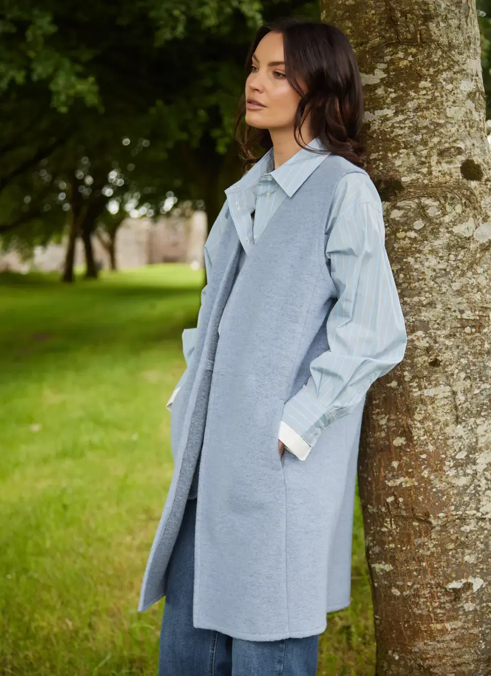 Eva Wool Long Gilet 
