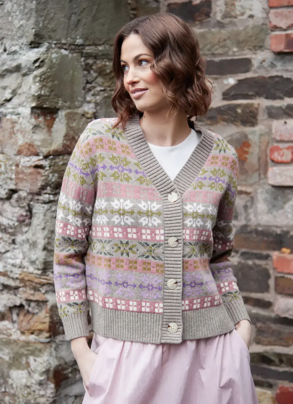Fairisle V-Neck Cardigan