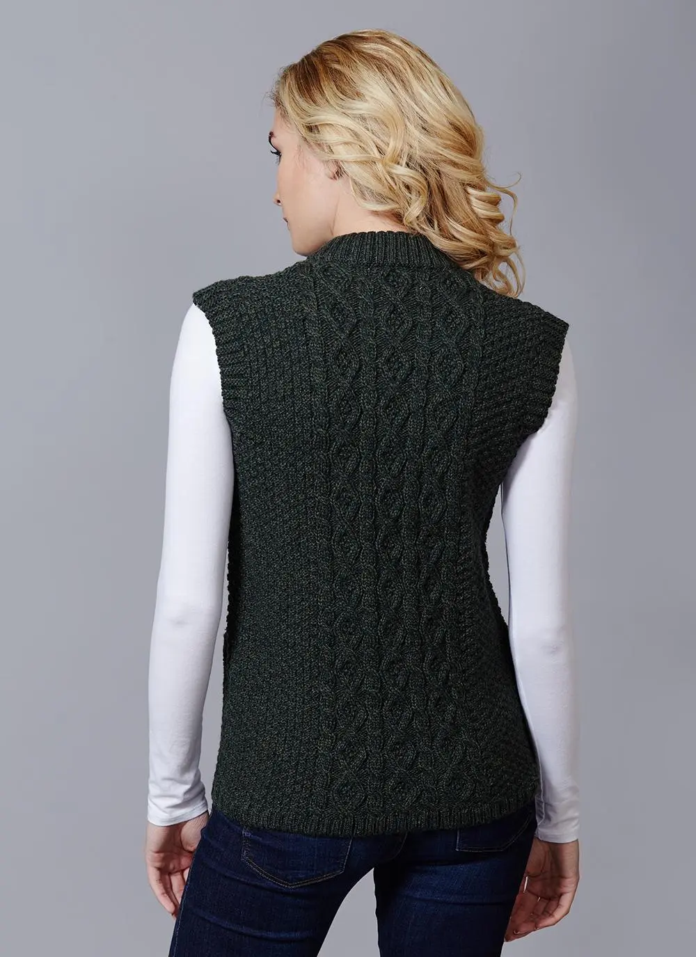 Fia Zip Aran Gilet
