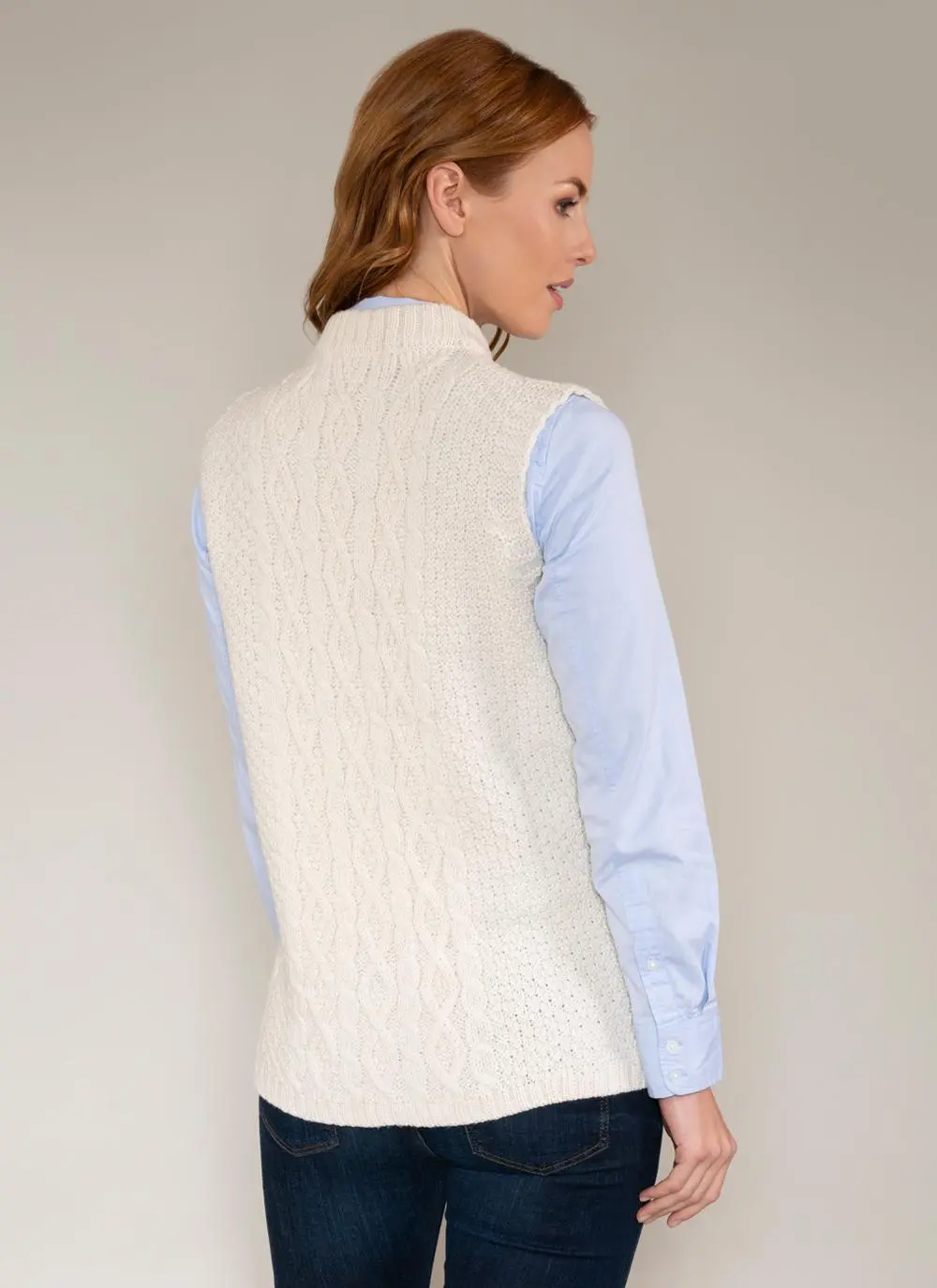 Fia Zip Aran Gilet