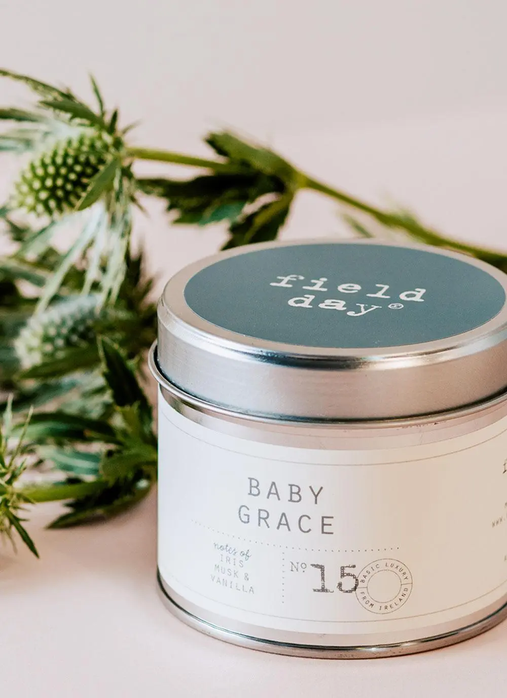 Baby Grace Tin Candle