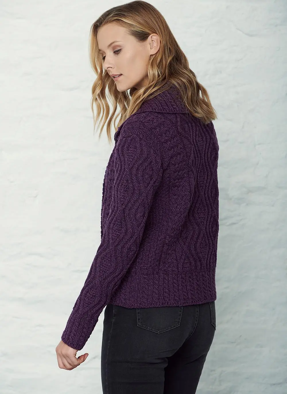 Fiona One Button Aran Cardigan