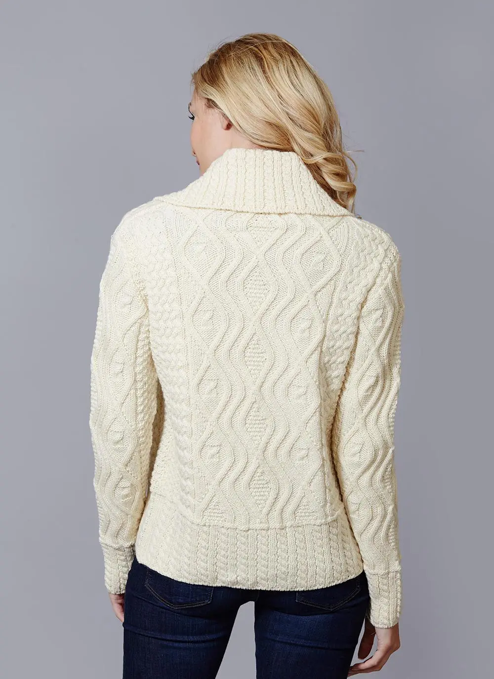 Fiona One Button Aran Cardigan