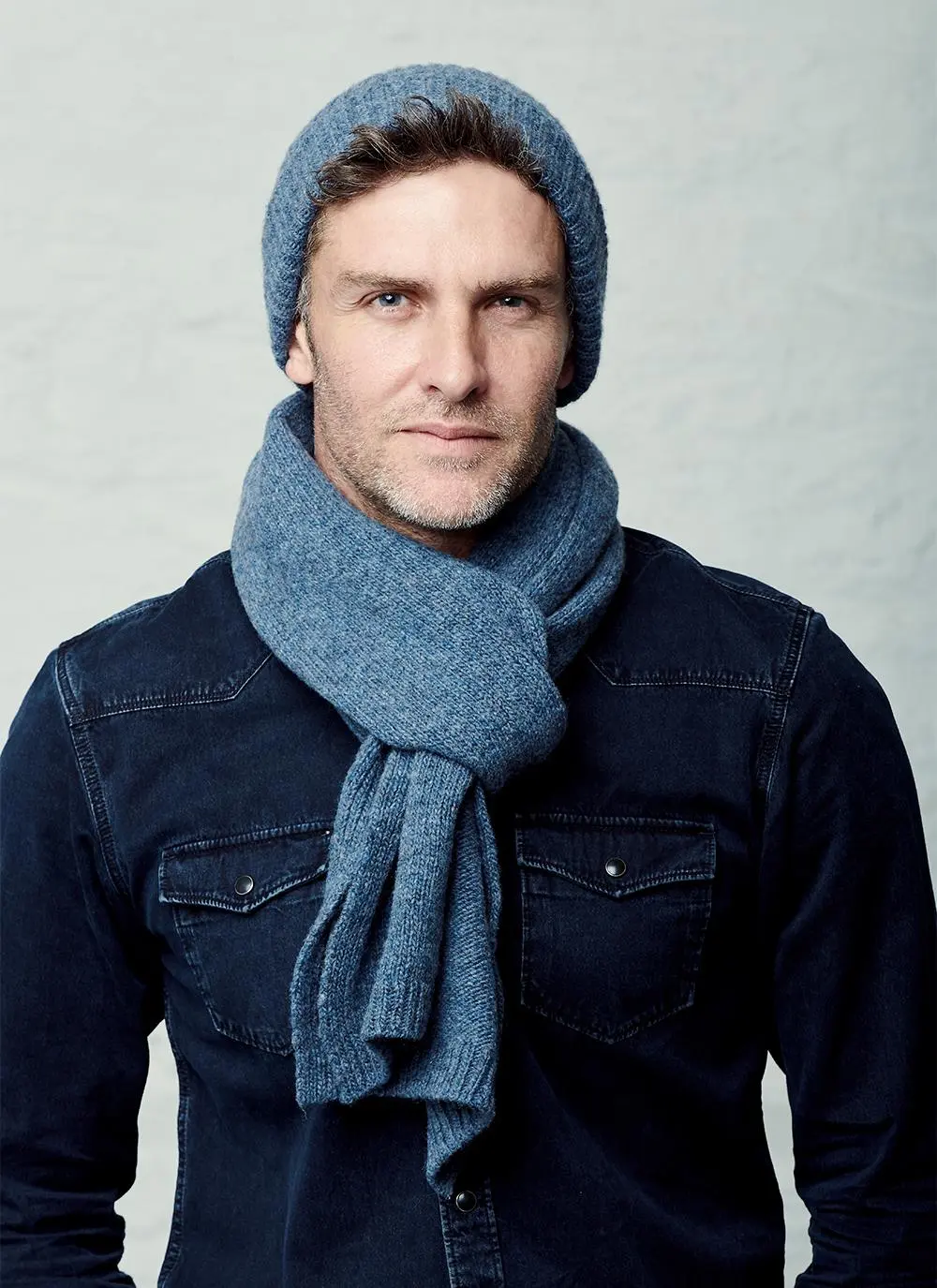 Fisherman Ribbed Beanie & Jersey Stitch Scarf Set