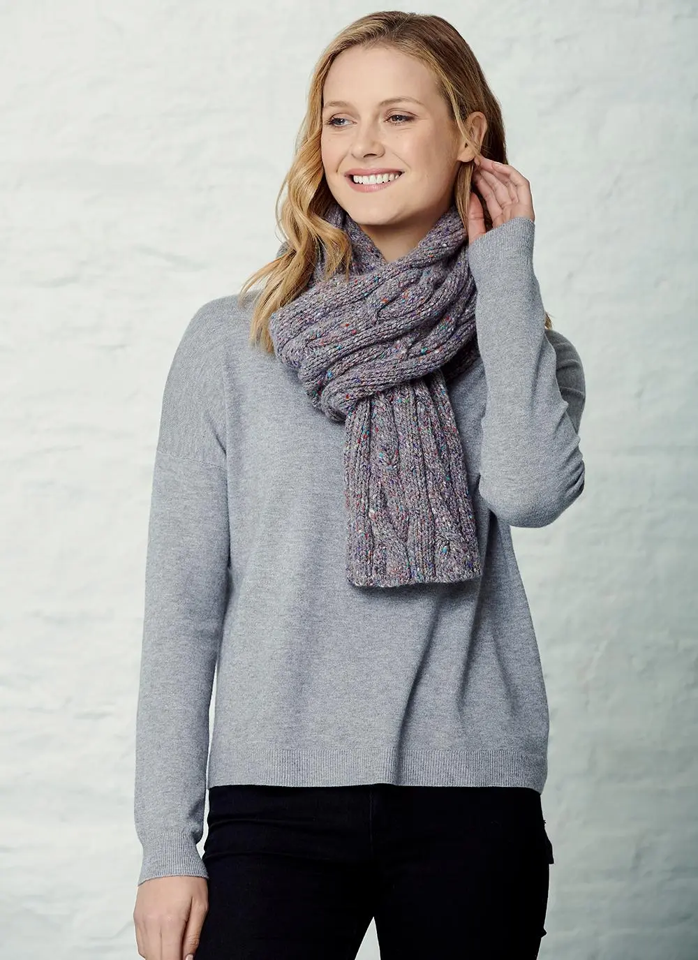 Fisherman Donegal Cable Scarf