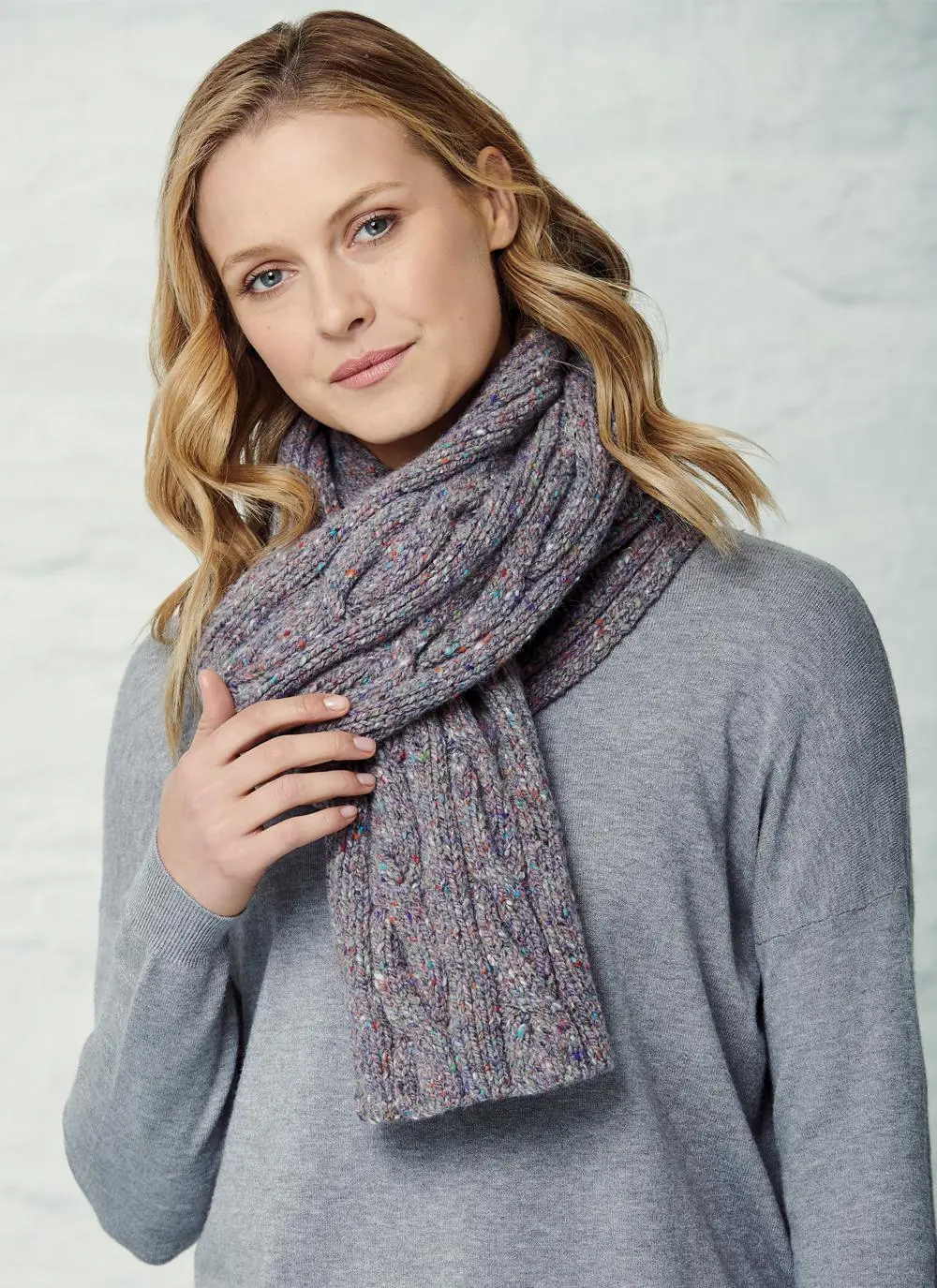 Fisherman Donegal Cable Scarf