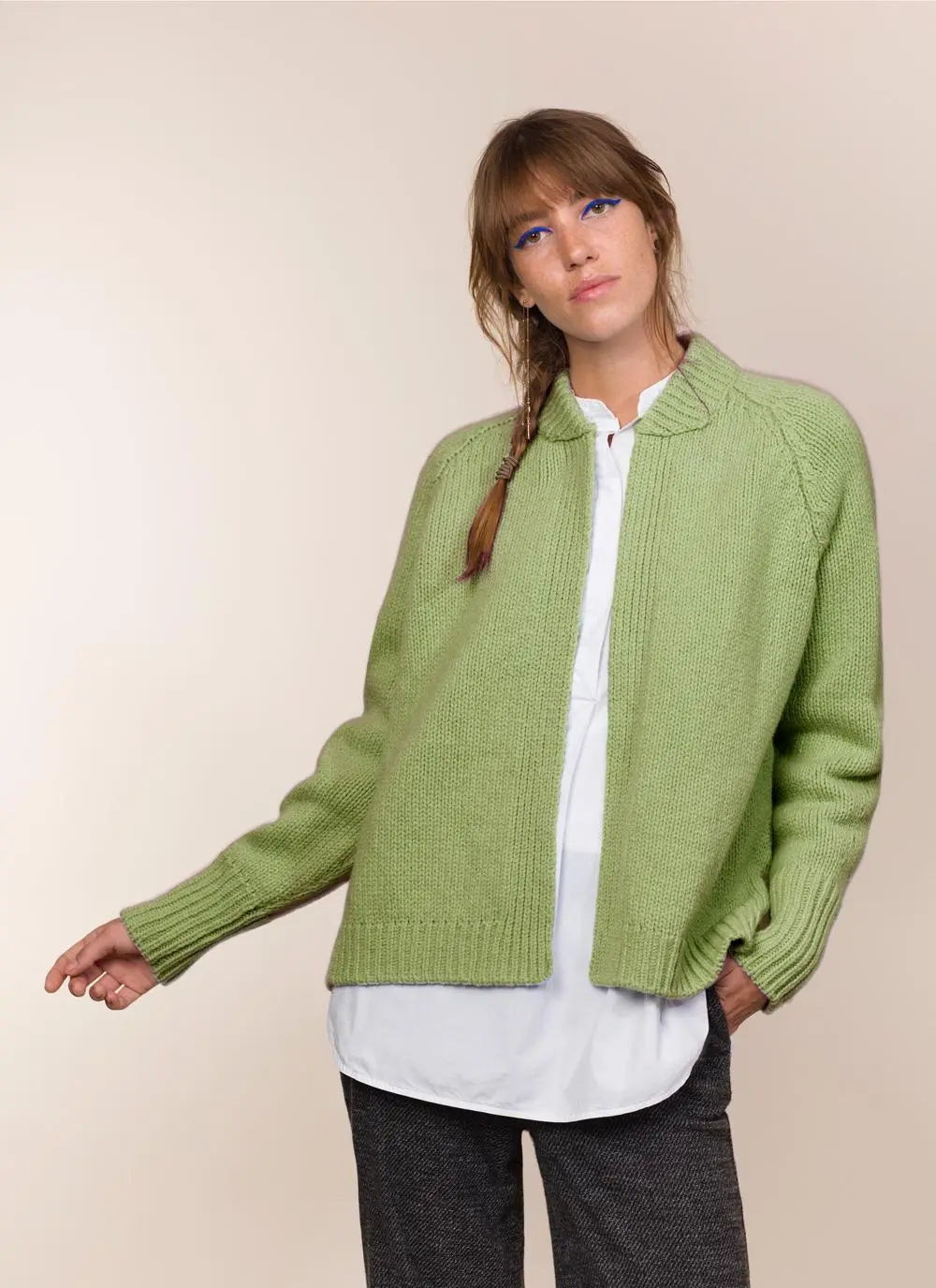 Fisherman Wool Cashmere Cardigan