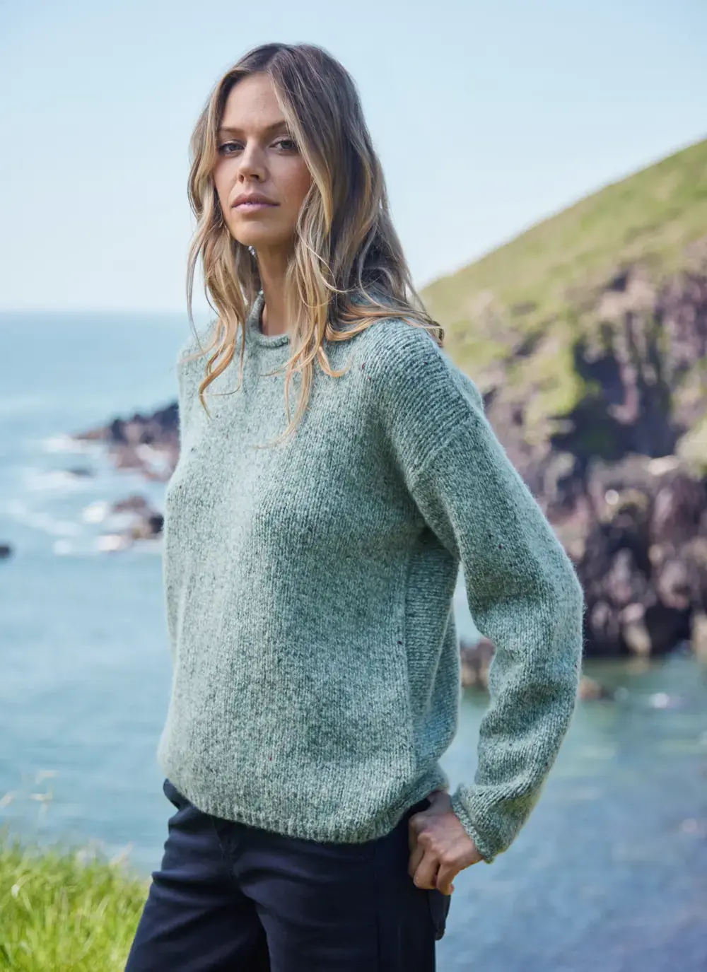 Fisherman Alpaca Roll Neck Sweater